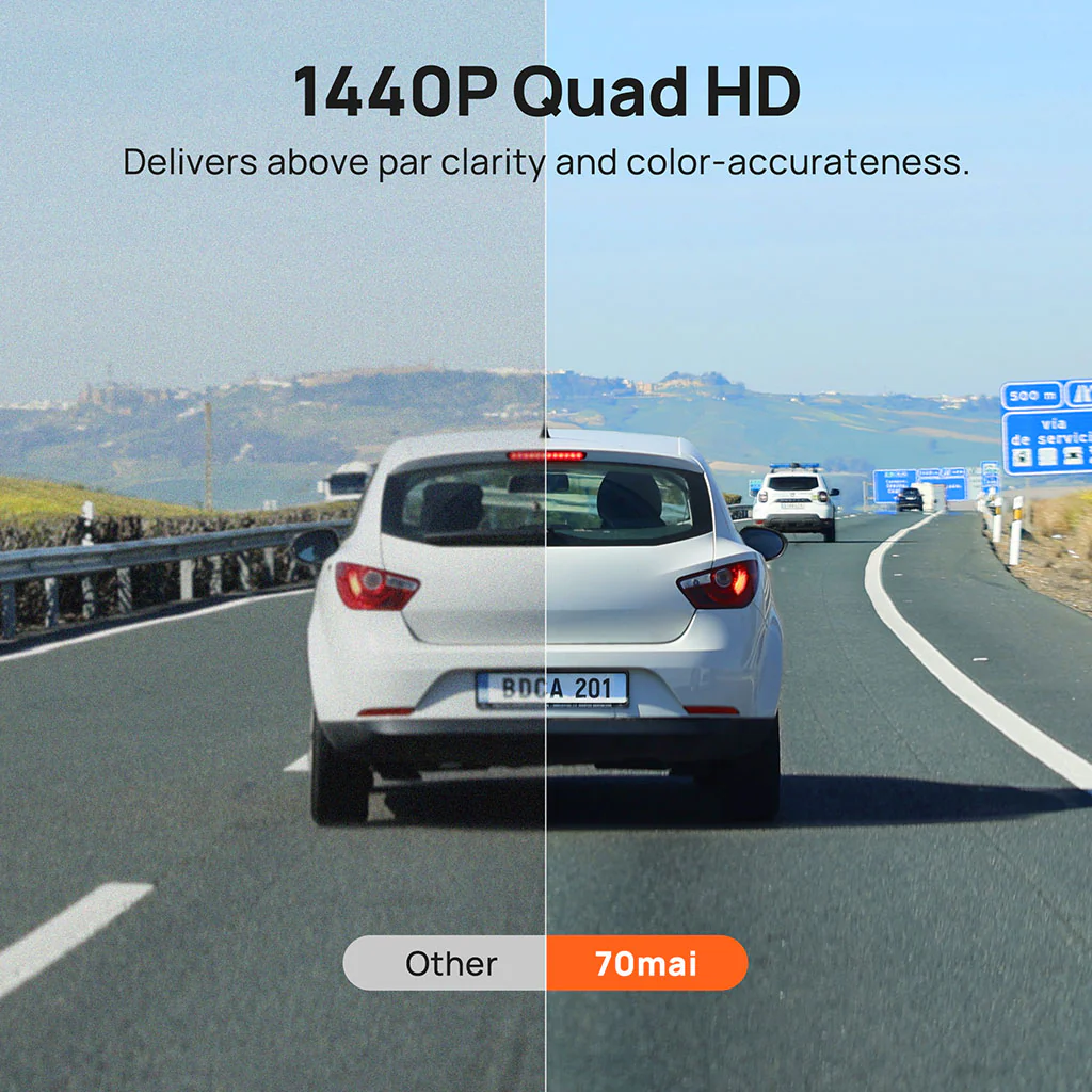 70mai Dash Cam A400 1440P QHD with 2-Inch Screen & Dual-Channel Supported - Image 2