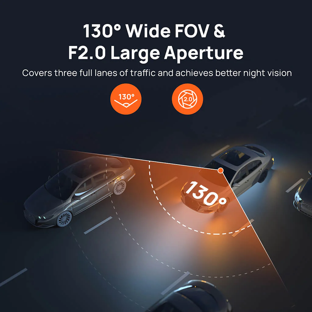 70mai Dash Cam M310 2K QHD with Built-In LED Indicator & Upgraded USB C - Image 4